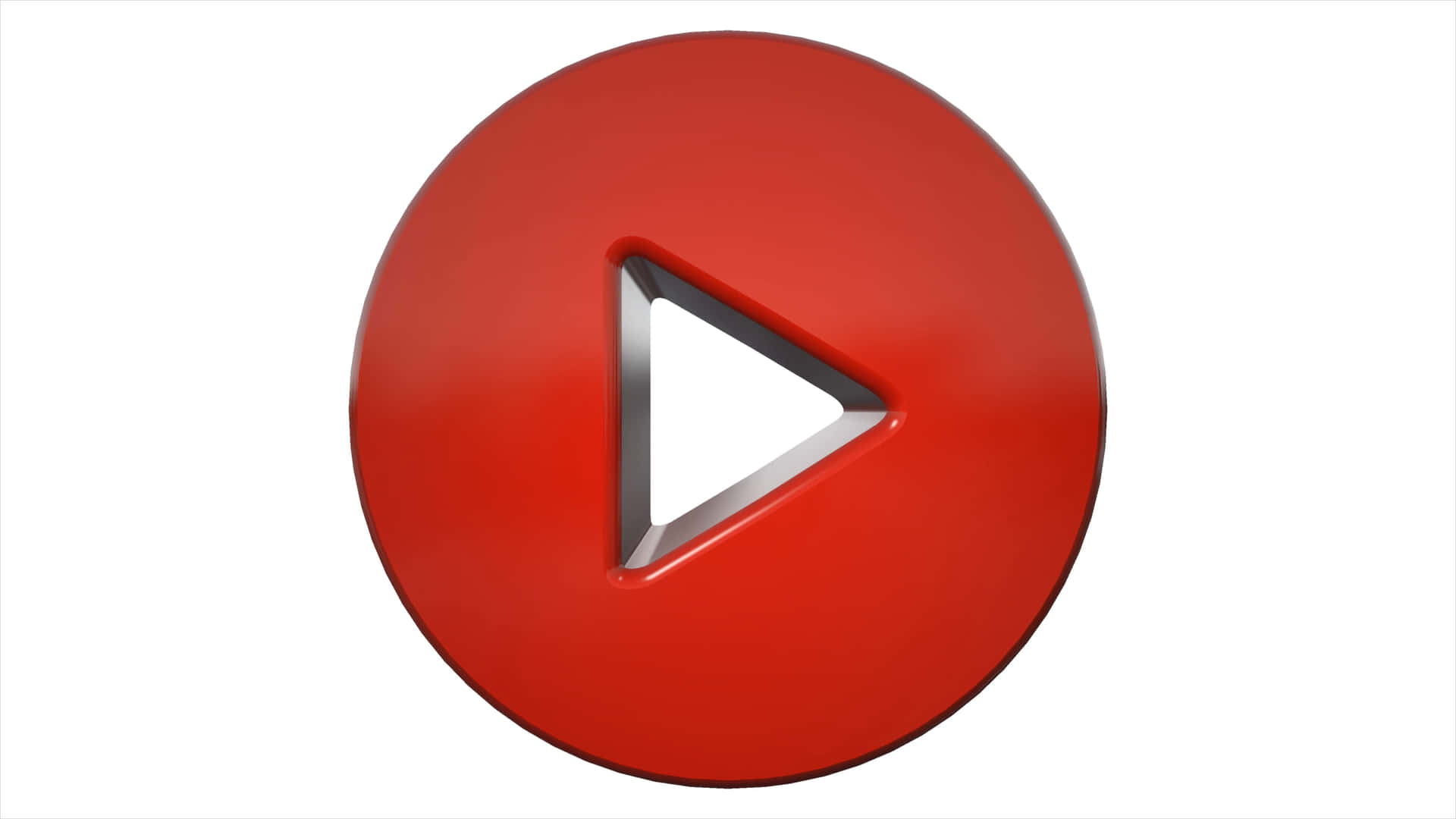 A Red Play Button On A White Background