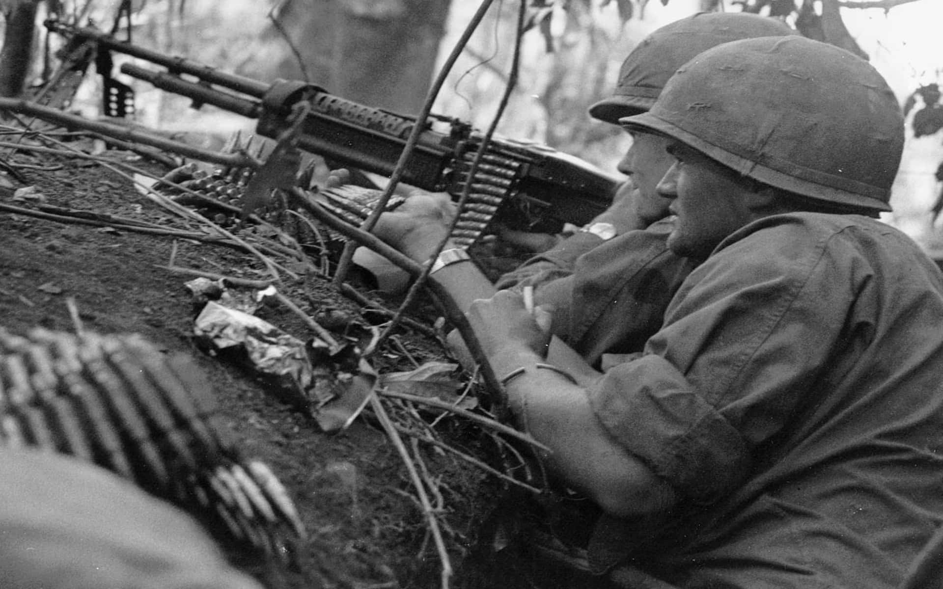 Soldatiamericani In Vietnam, Vivendo Le Dure Realtà Della Guerra.