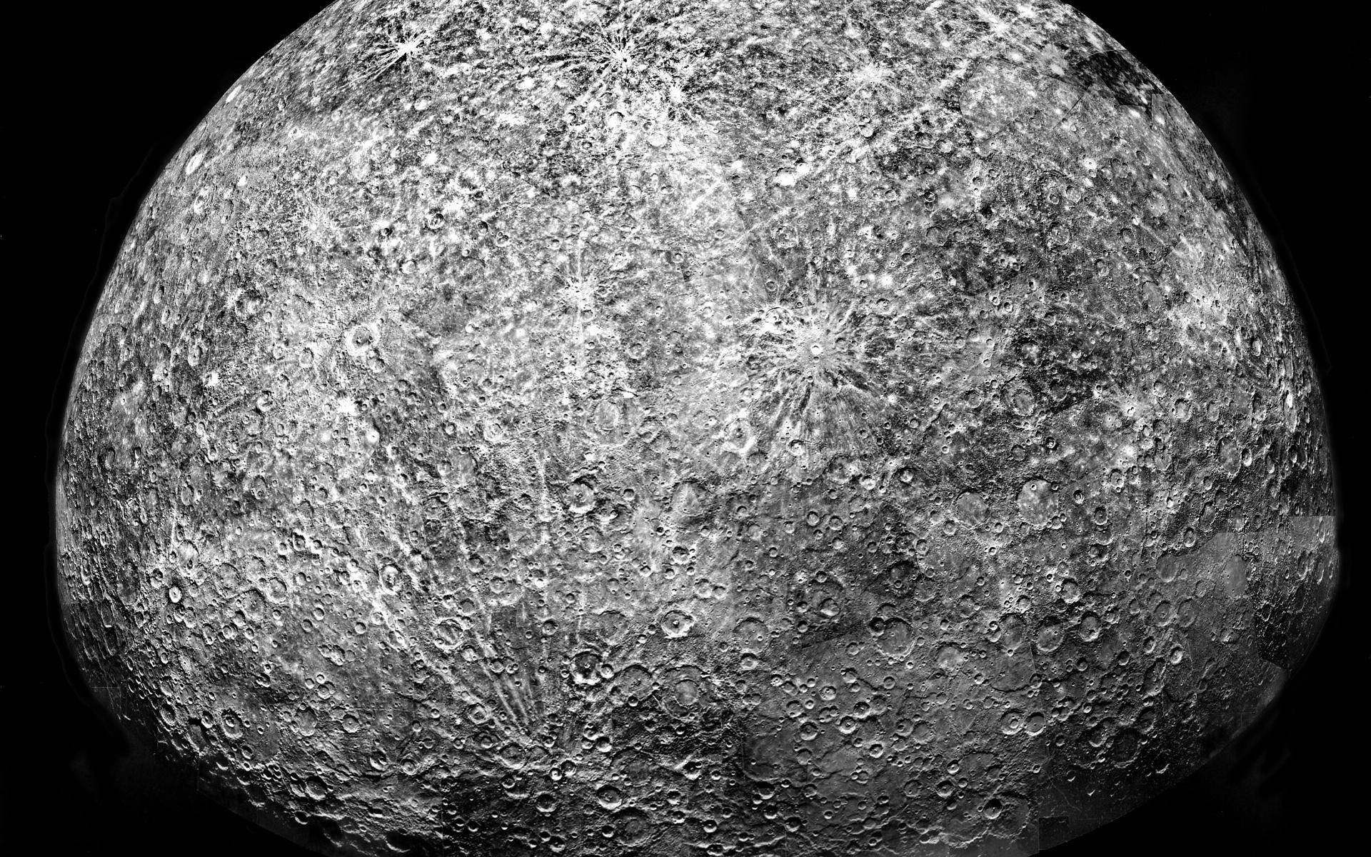 Sefragment Av Merkurius Från Jorden Som Bakgrundsbild På Datorn Eller Mobilen. Wallpaper