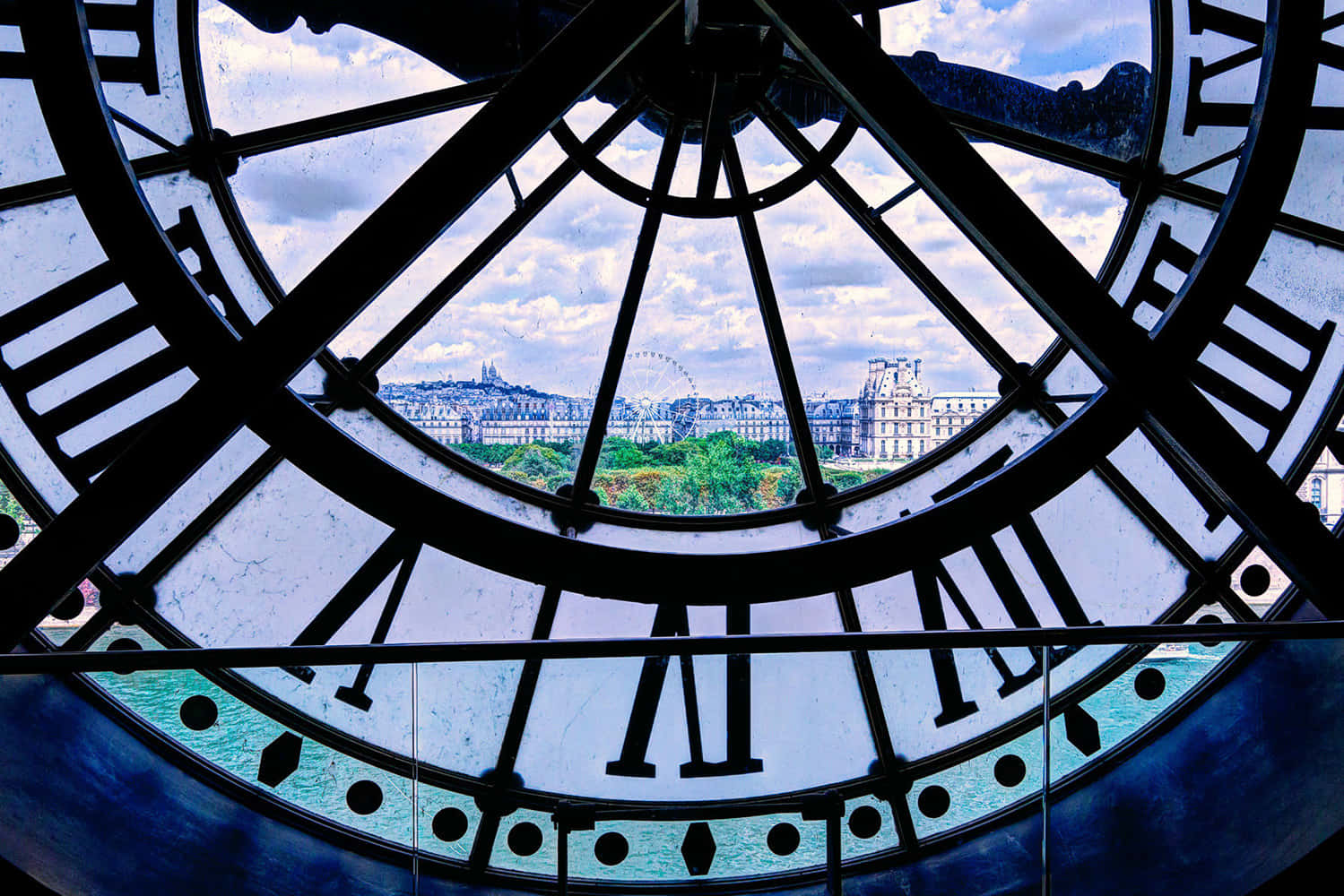 View From The Giant Clock Of Musée Dorsay Wallpaper