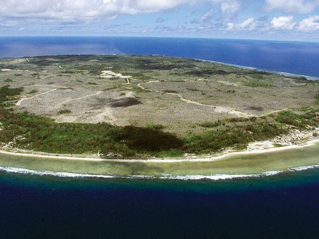 Vistadell'isola Di Nauru Sfondo
