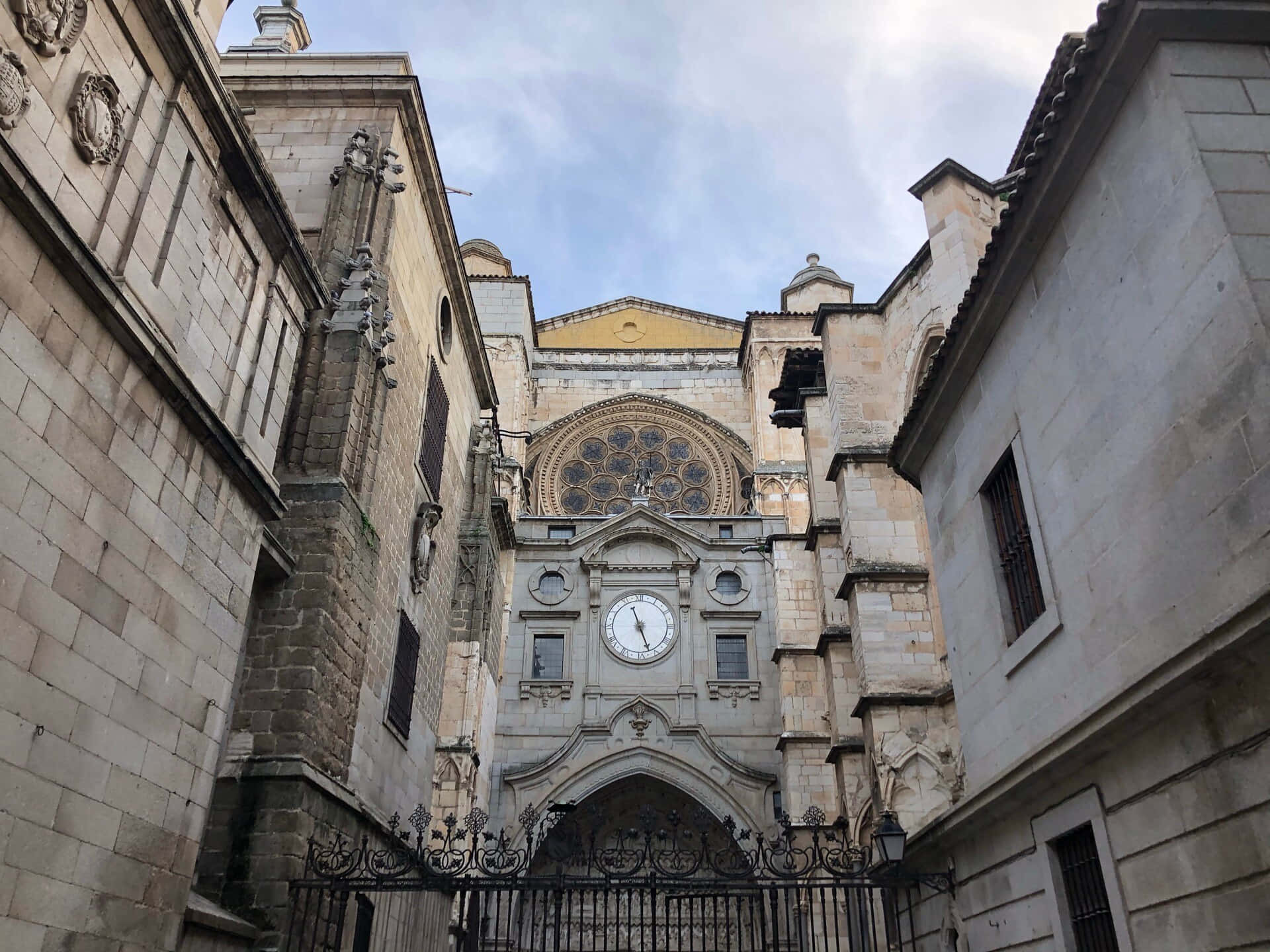 Vistadella Cattedrale Di Toledo Dall'alto Sfondo