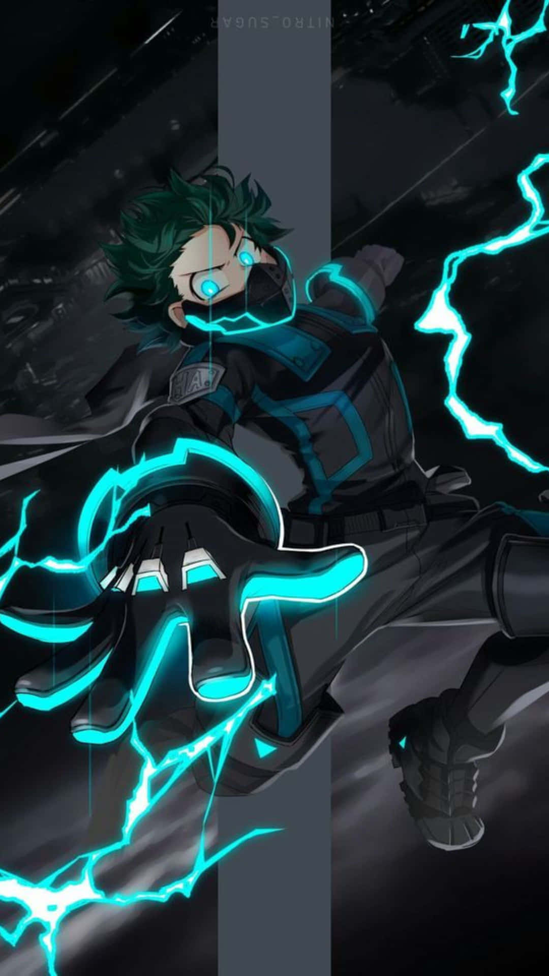 Vigilante Deku Electric Glow Wallpaper