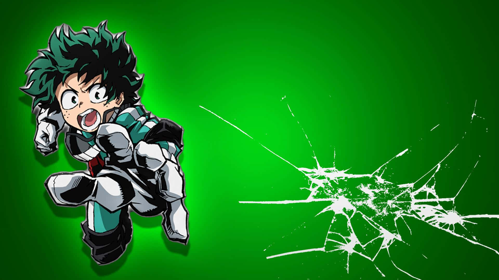 Vigilante Deku Green Backdrop Pfp Wallpaper