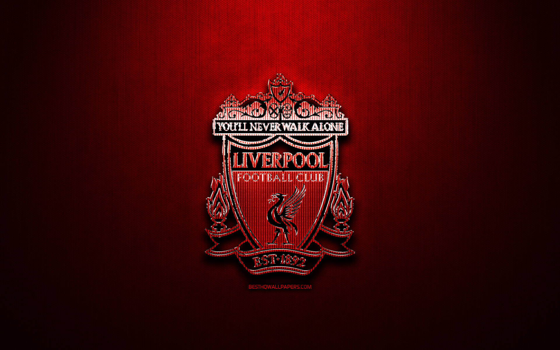 Stile Vignetta Dell'immagine Del Logo Liverpool 4k Sfondo