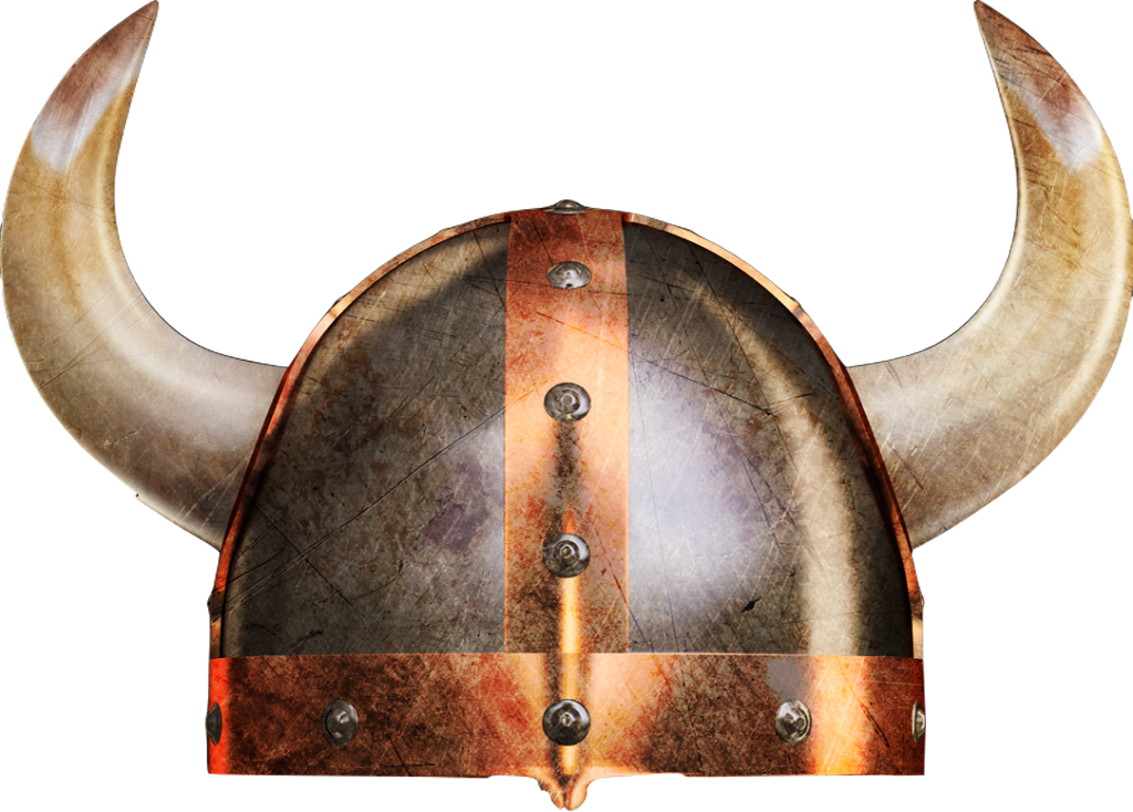 Viking Horned Helmet Illustration PNG