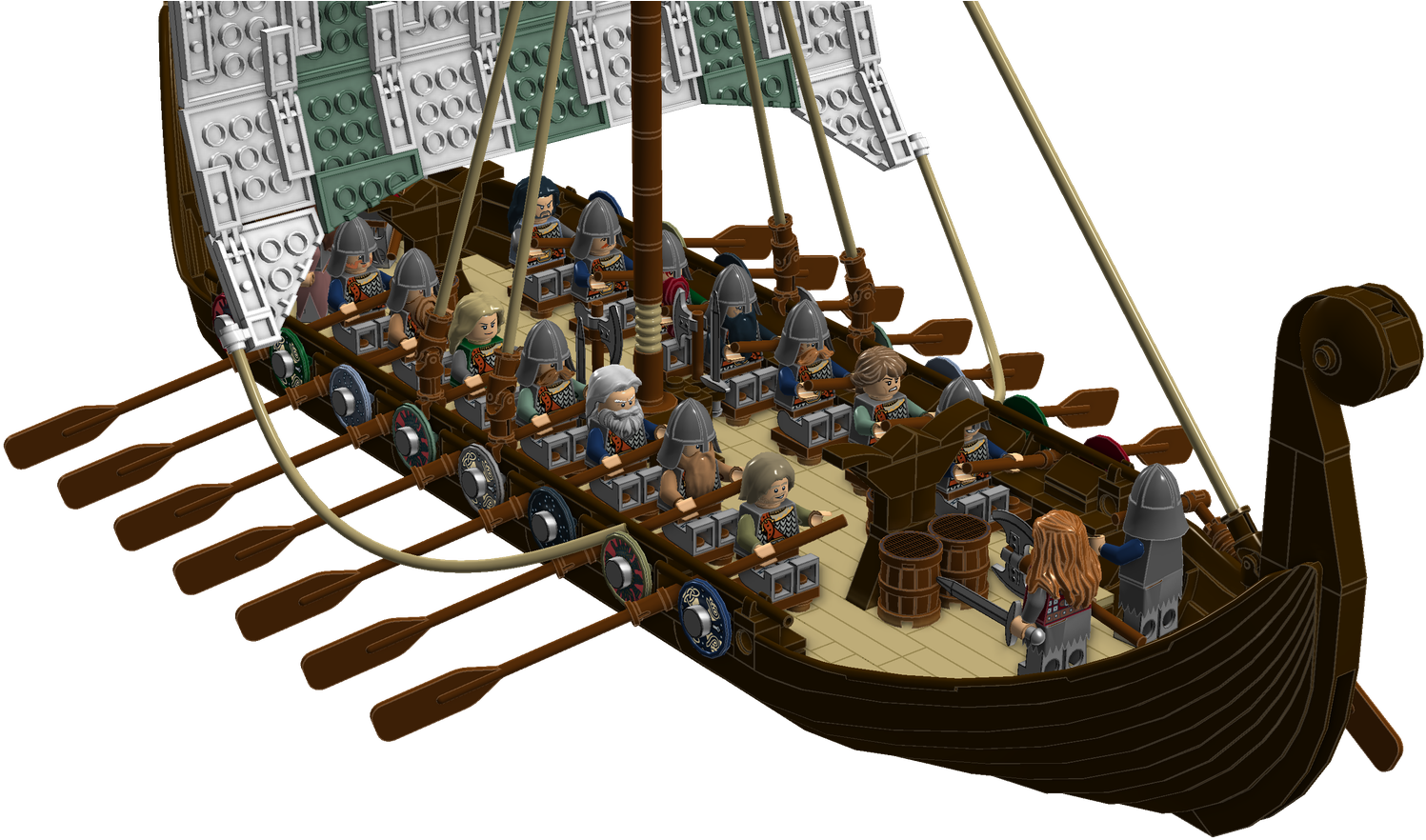 Viking Longship Crewat Sea.png PNG