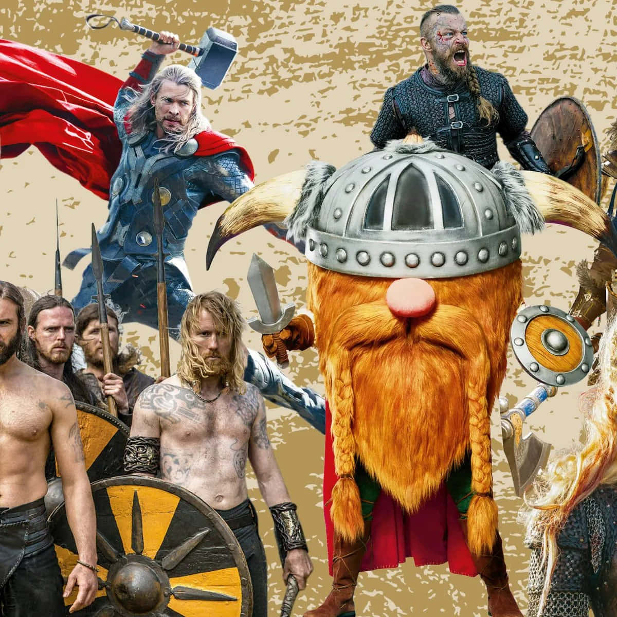 Viking warriors; ready for battle