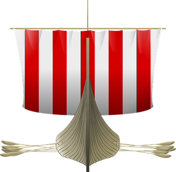 Viking Ship Sailand Oars PNG