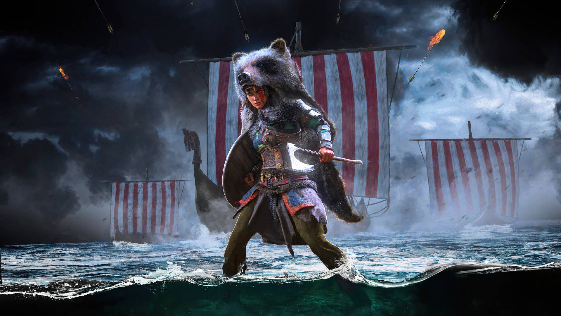 Viking Ships Assassins' Creed Wallpaper