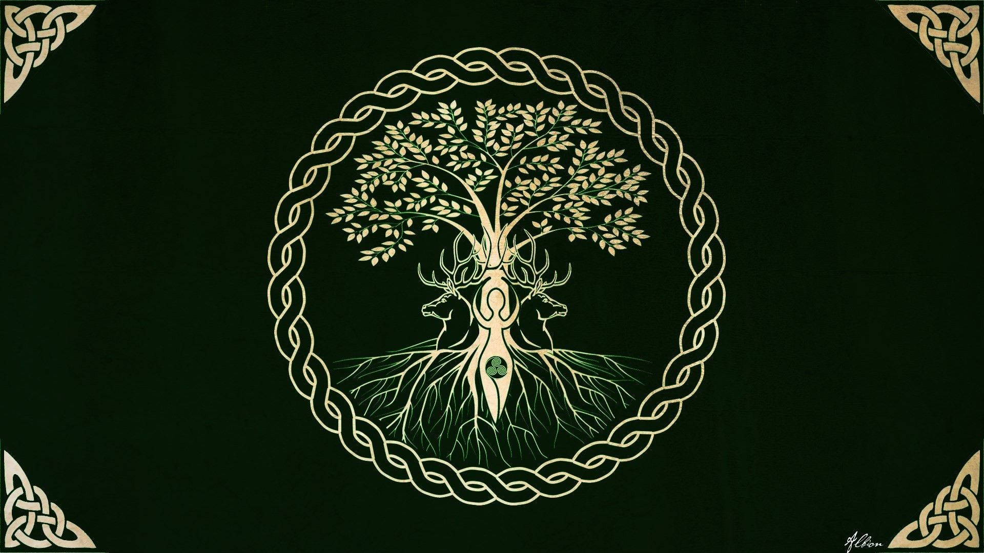 Norse Symbol of Strength and Protection - The Viking Tree of Life Wallpaper