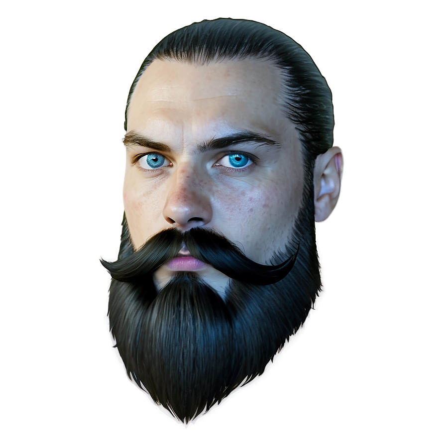 Viking Warrior Mustache Png 05042024 PNG
