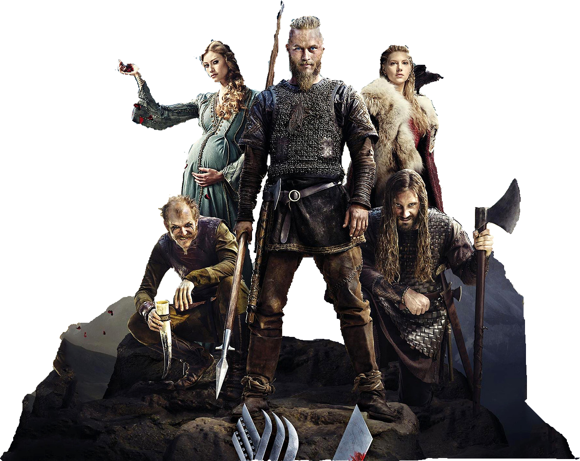 Viking Warriors Group Pose PNG