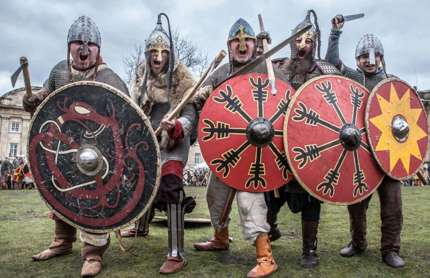 Vikingkrieger Marschieren Voran.