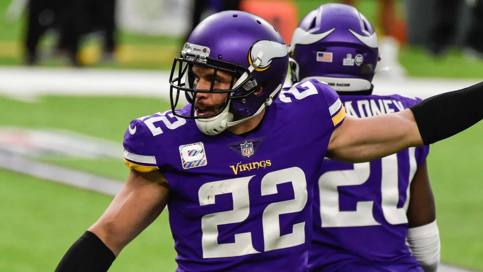 Vikings Safety Harrison Smith Action Wallpaper