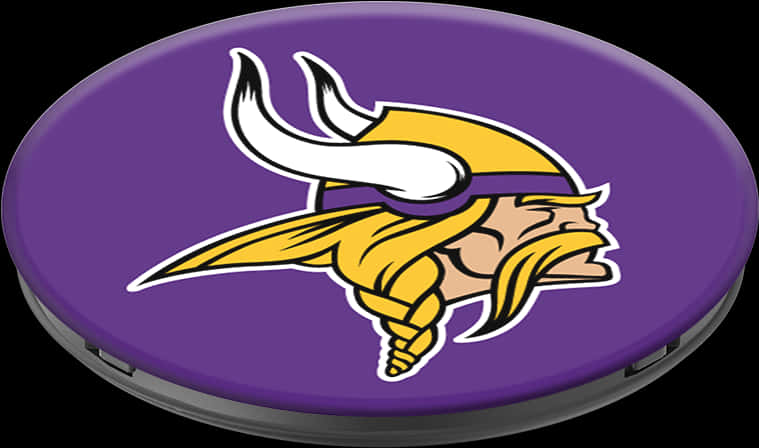 Vikings Team Logoon Purple Background PNG
