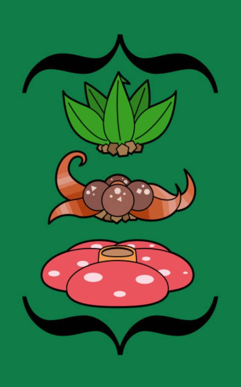 Vileplume And Other Pokemon's Head Ornaments Wallpaper