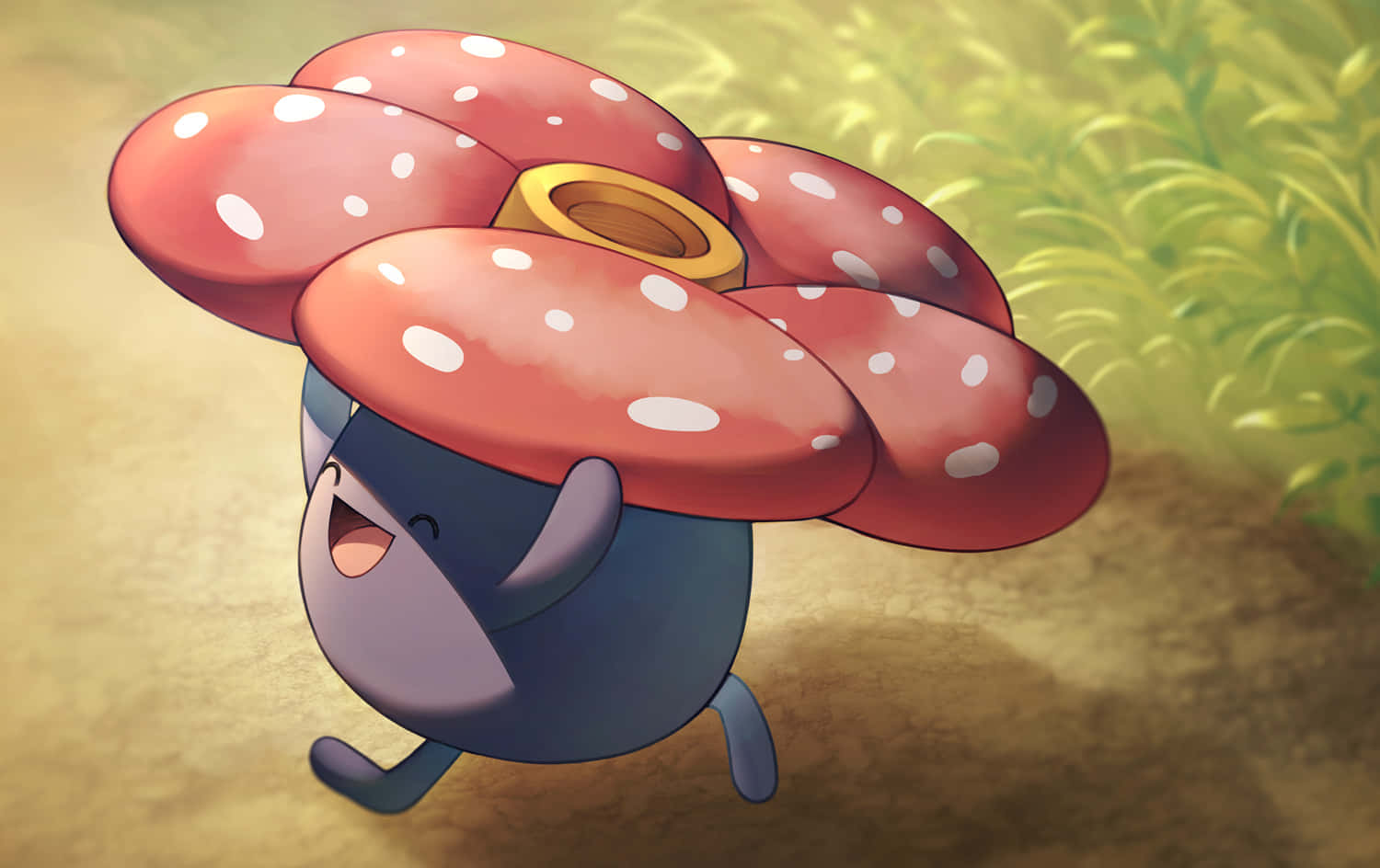 Vileplume Happily Walking In The Nature Wallpaper