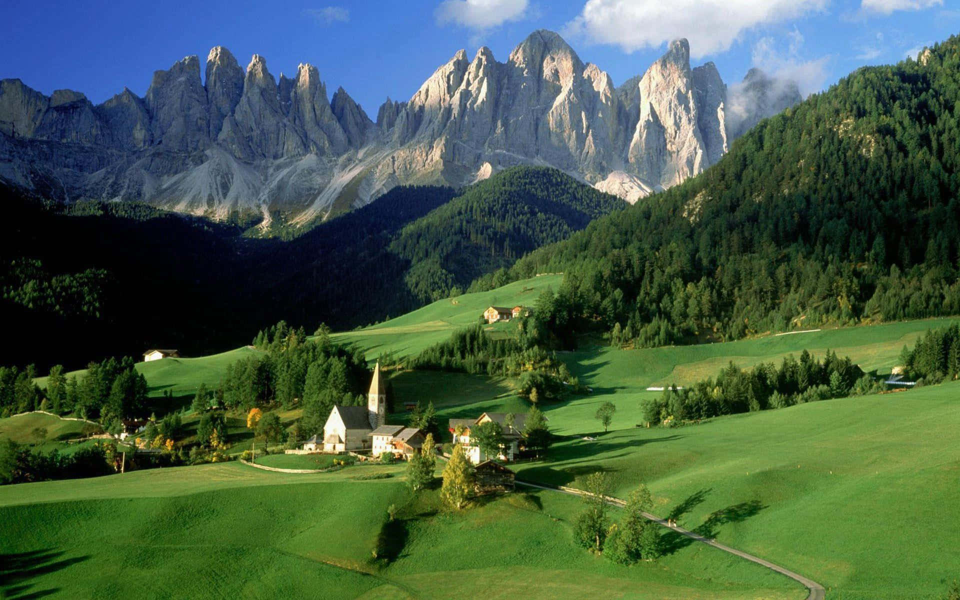 Immaginedi Un Villaggio Di Montagna Roccioso