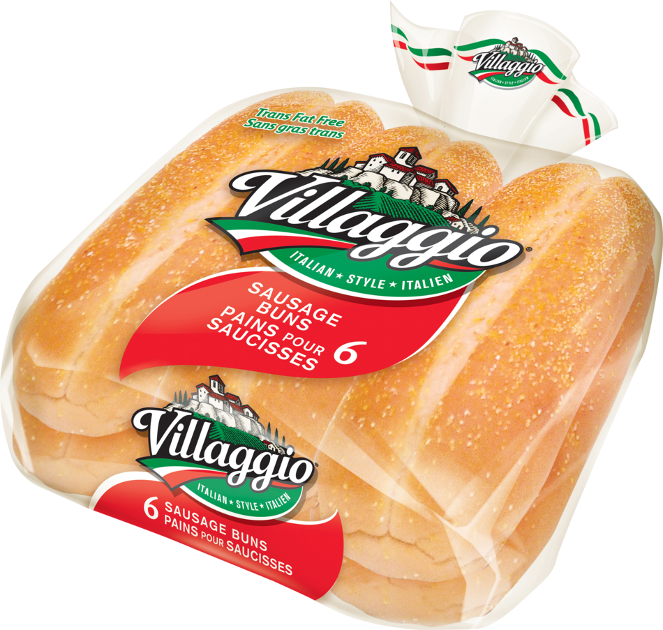 Villaggio Sausage Buns Packaging PNG