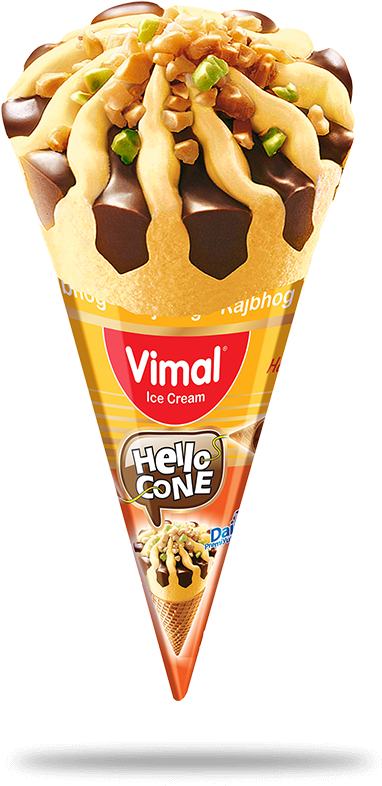 Vimal Ice Cream Cone Product Showcase PNG