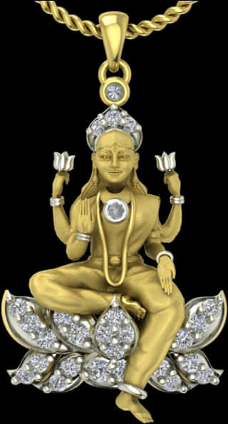 Vinayagar Gold Pendant Design PNG