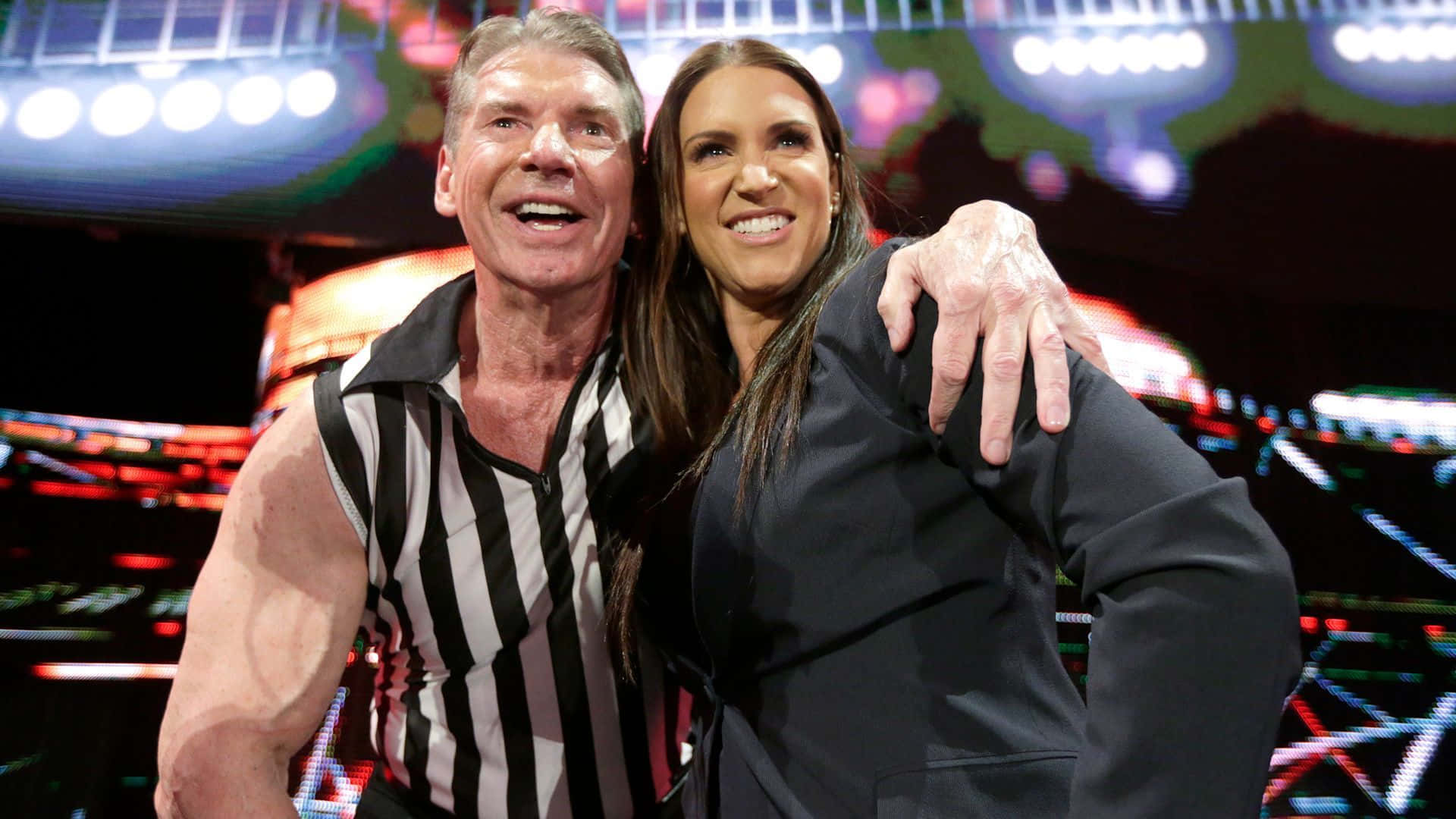 Vince Mcmahon With Stephanie Mcmahon Wallpaper
