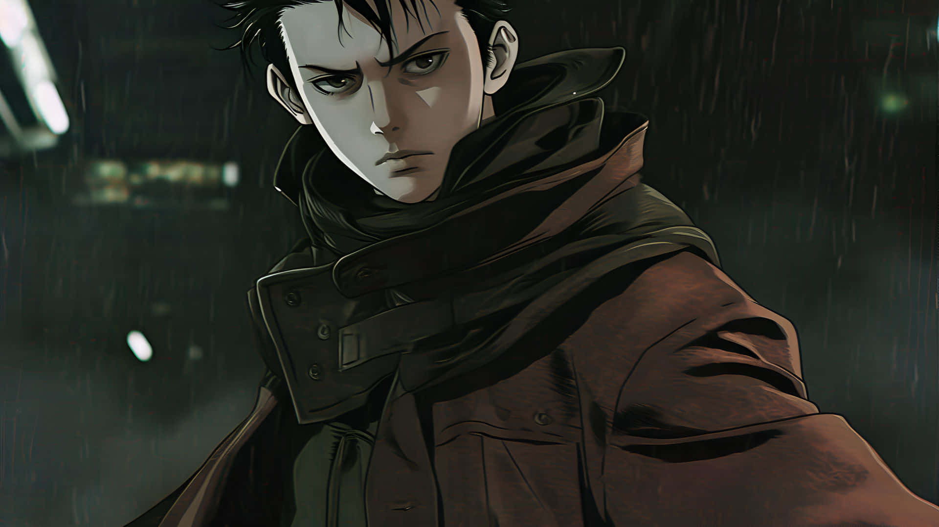 Vincent Law Ergo Proxy Regenachtige Achtergrond Achtergrond