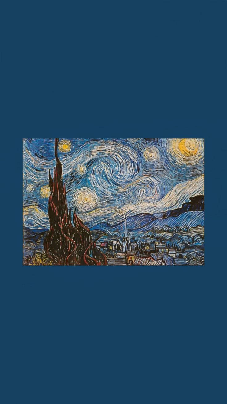 Vincent Van Gogh Blue Starry Nights Wallpaper