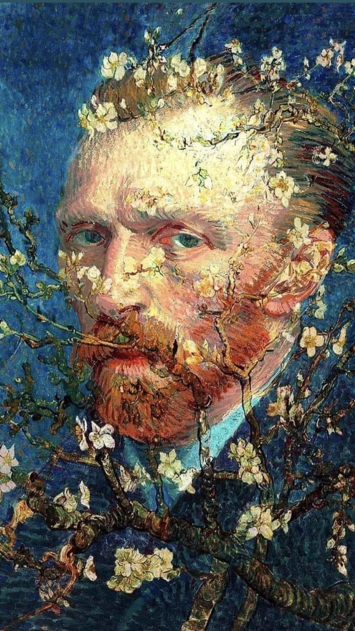 Vincent Van Gogh Floral Face Wallpaper