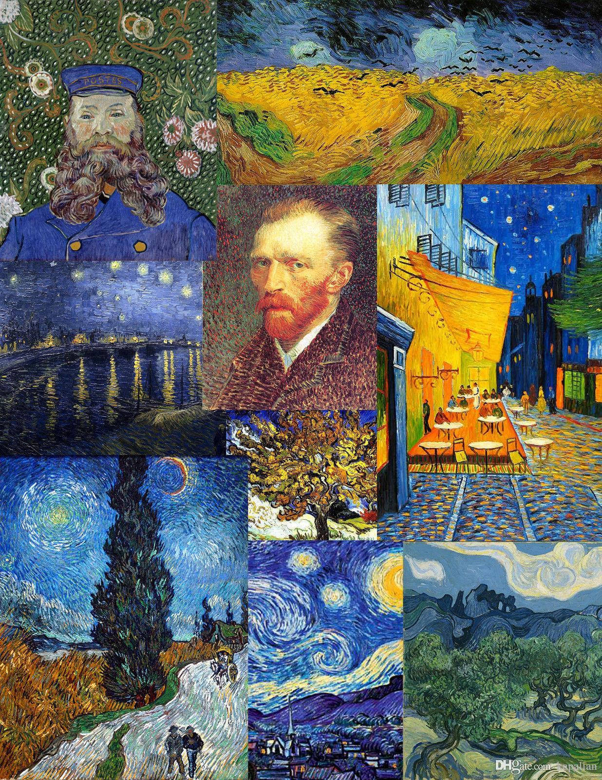 Vincent Van Gogh Mood Board Wallpaper