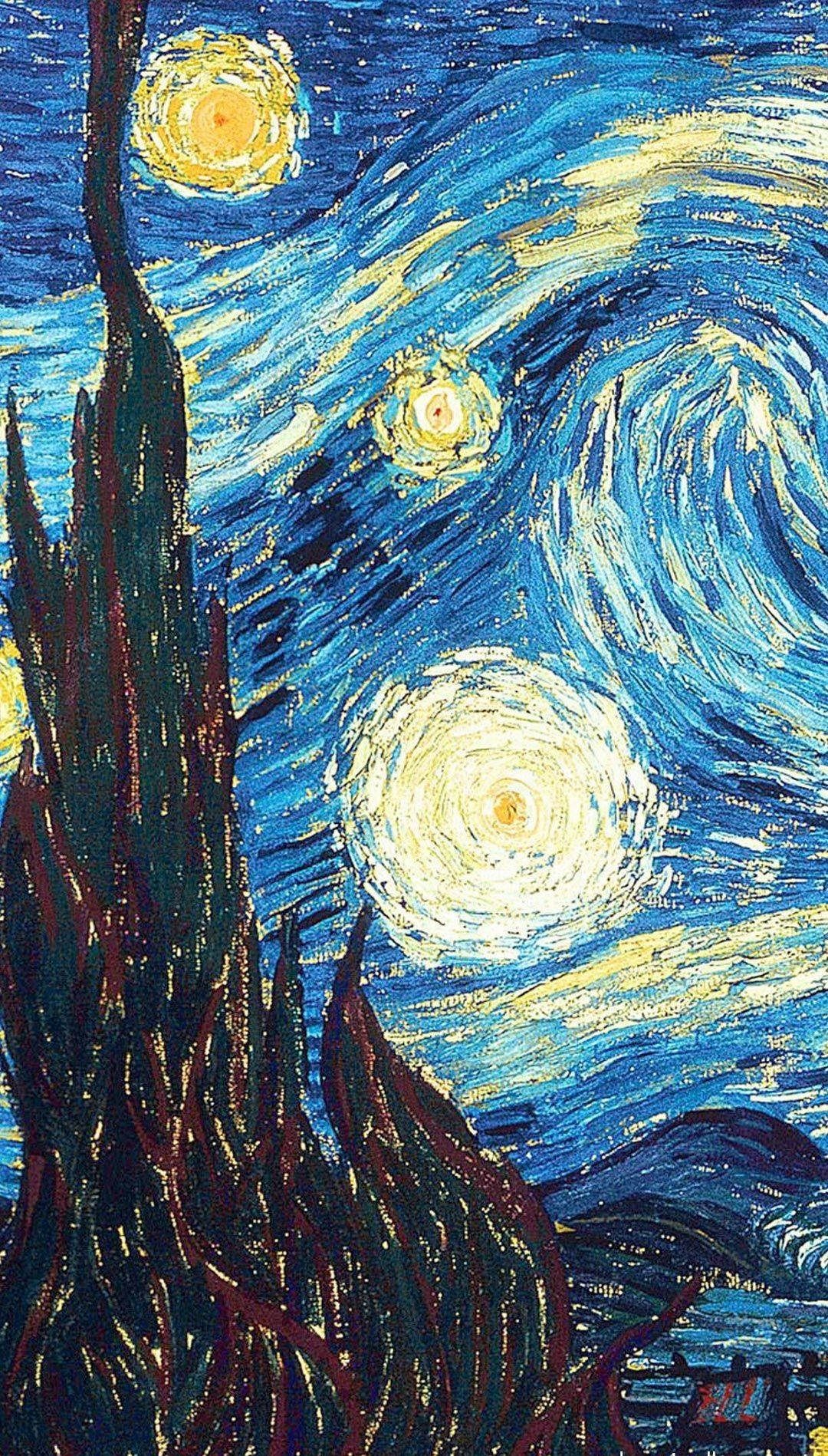 Vincent Van Gogh Starry Night Tower Wallpaper