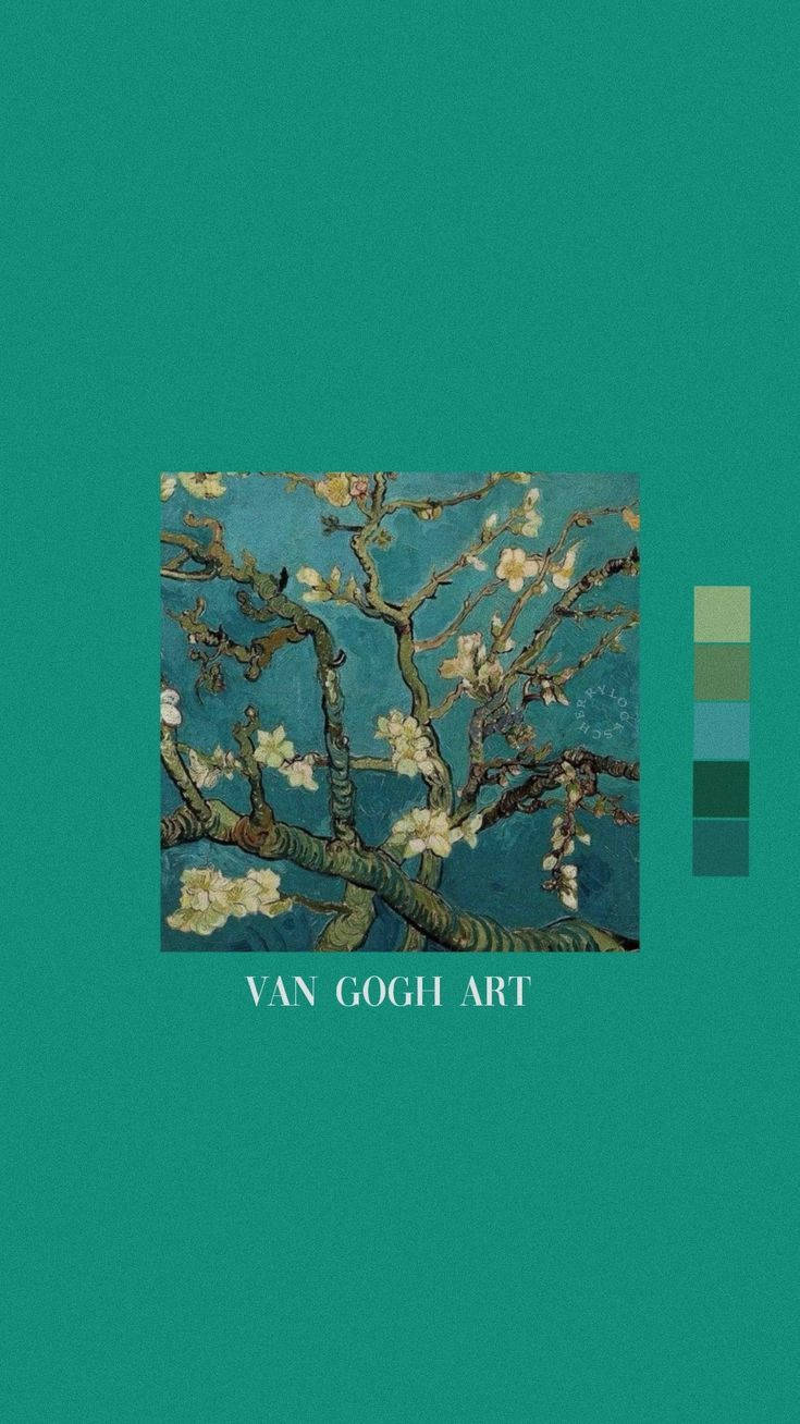 Vincent Van Gogh Teal Blossom Wallpaper