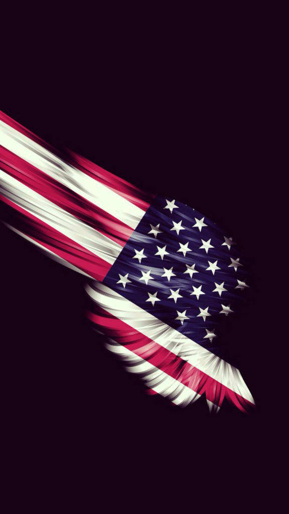Vingelignende Amerikansk Flag Iphone Wallpaper