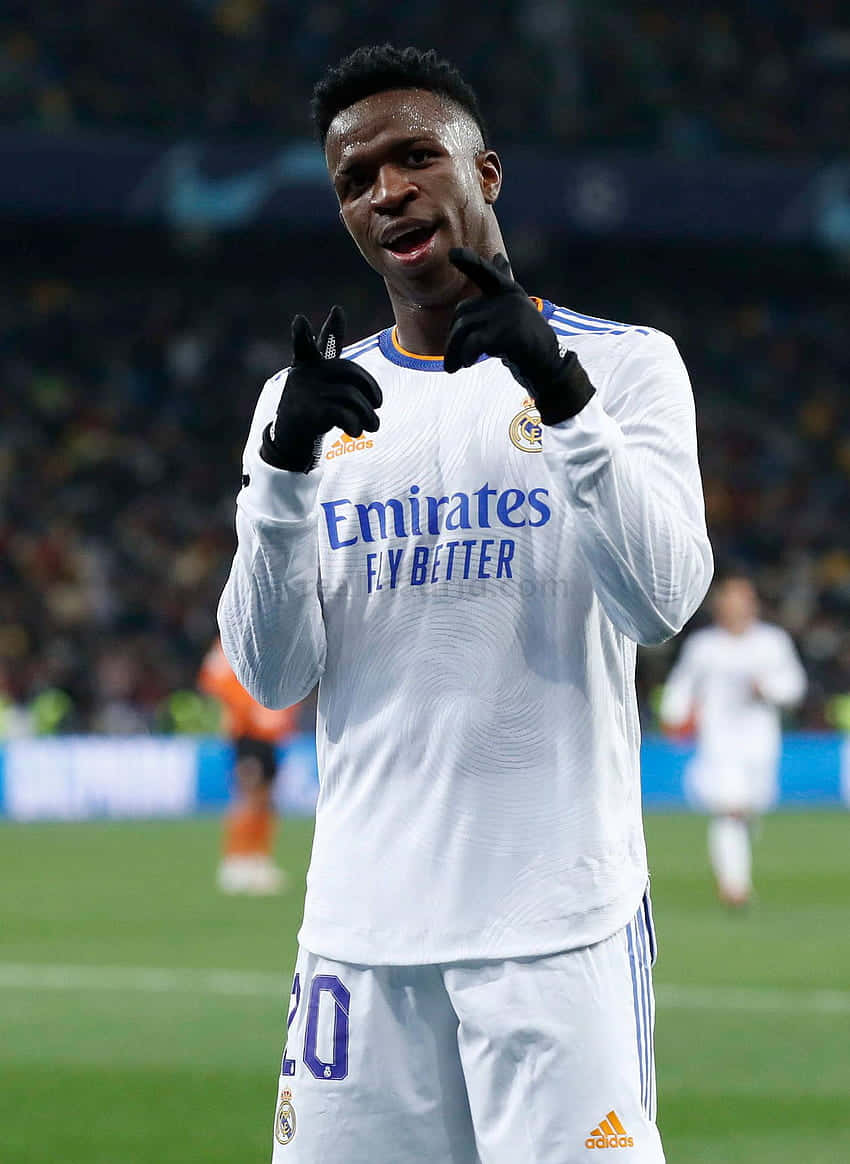 Vinicius Jr Juhliminen Real Madrid Taustakuva