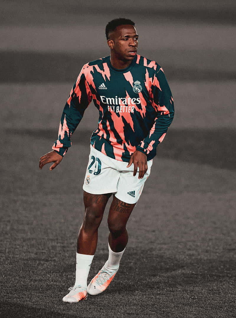 Vinicius Jr Real Madrid Warmup Session Wallpaper