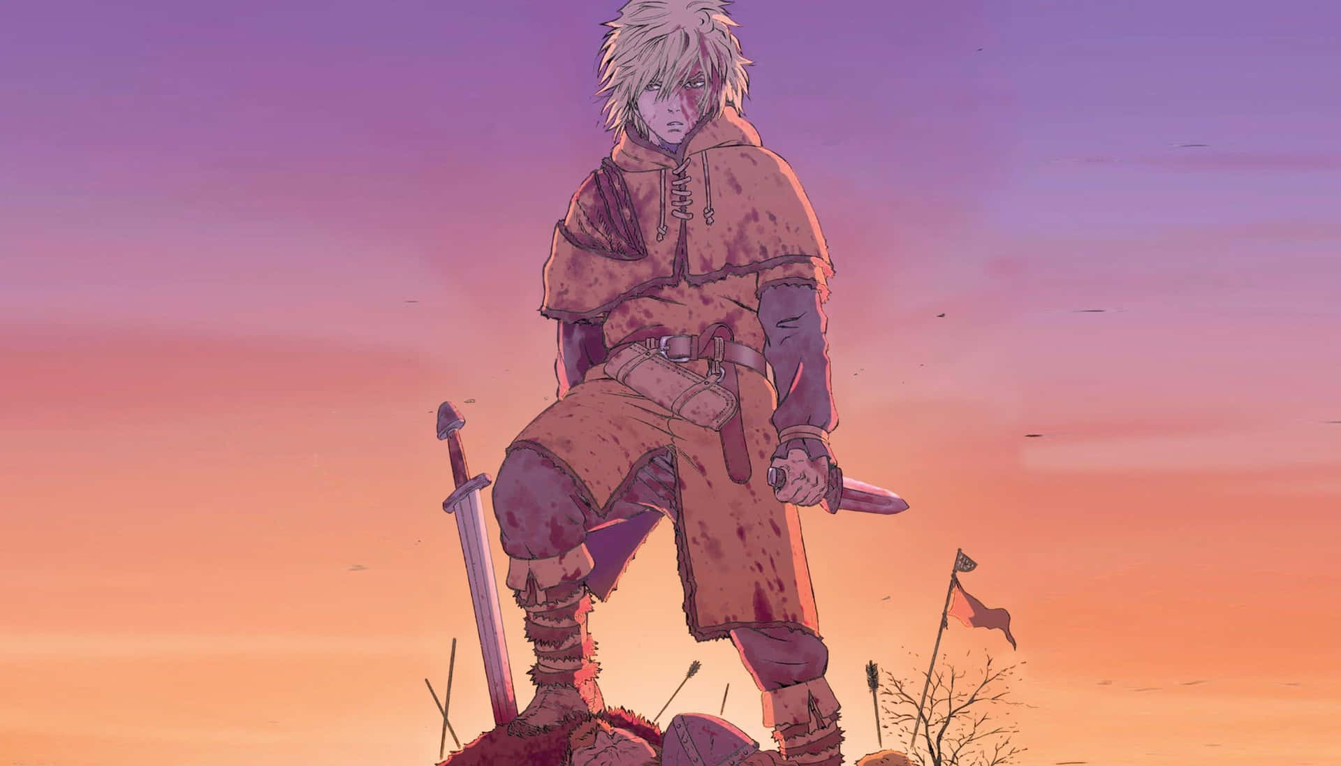 Vikingarkolliderar I En Spännande Strid I Vinland Saga