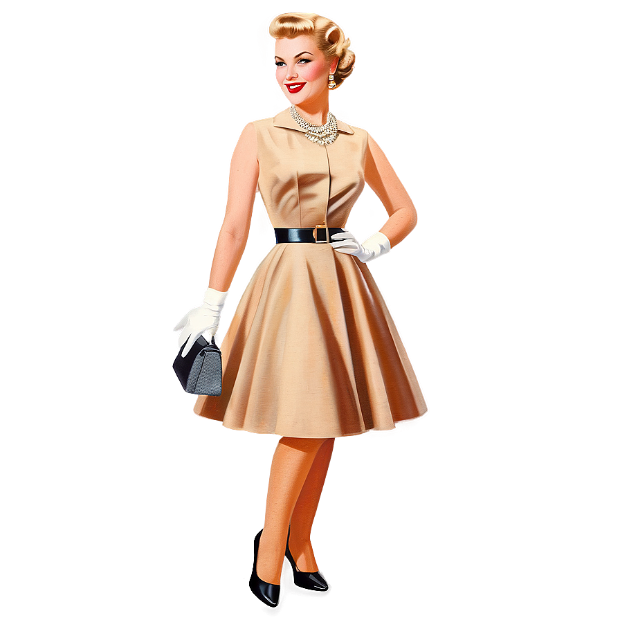 Vintage 1950s Fashion Accessories Png Let42 PNG