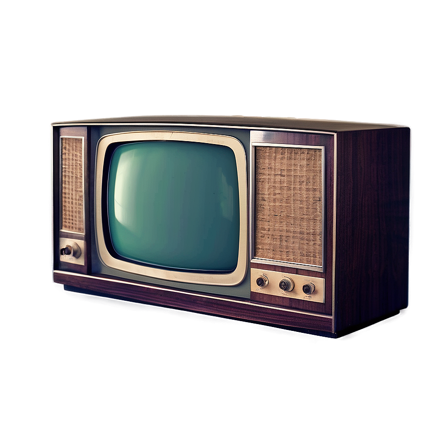 Vintage 1950s Television Set Png Awn41 PNG