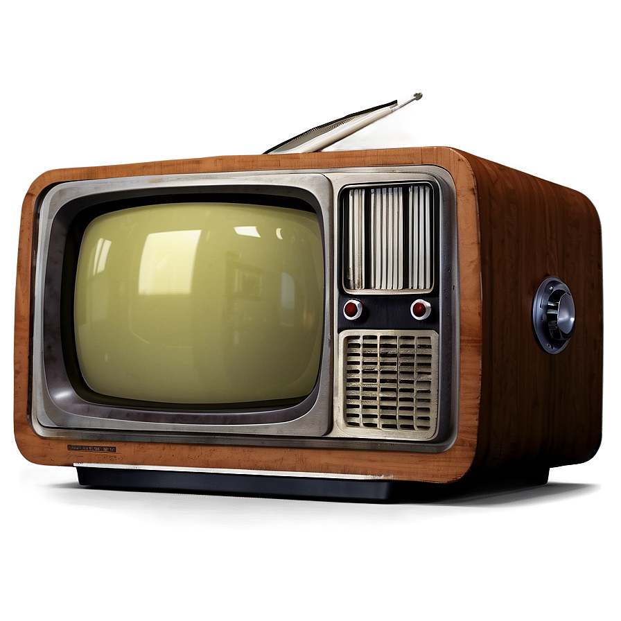 Vintage 1950s Television Set Png Xok PNG