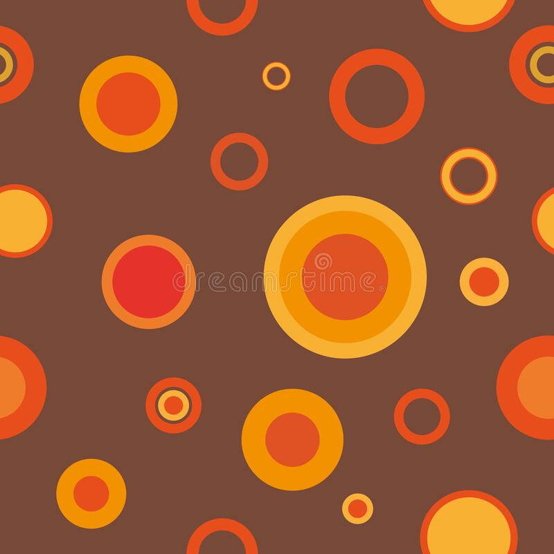 Vintage 70s Orange Circles Wallpaper