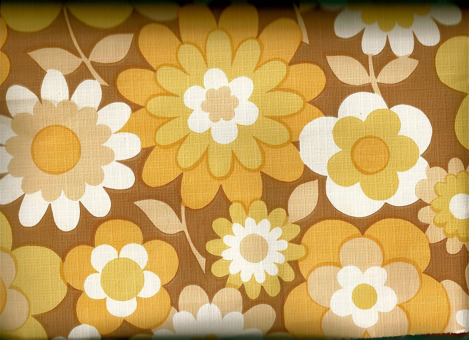 Vintage 70s Daisies And Sunflowers Wallpaper