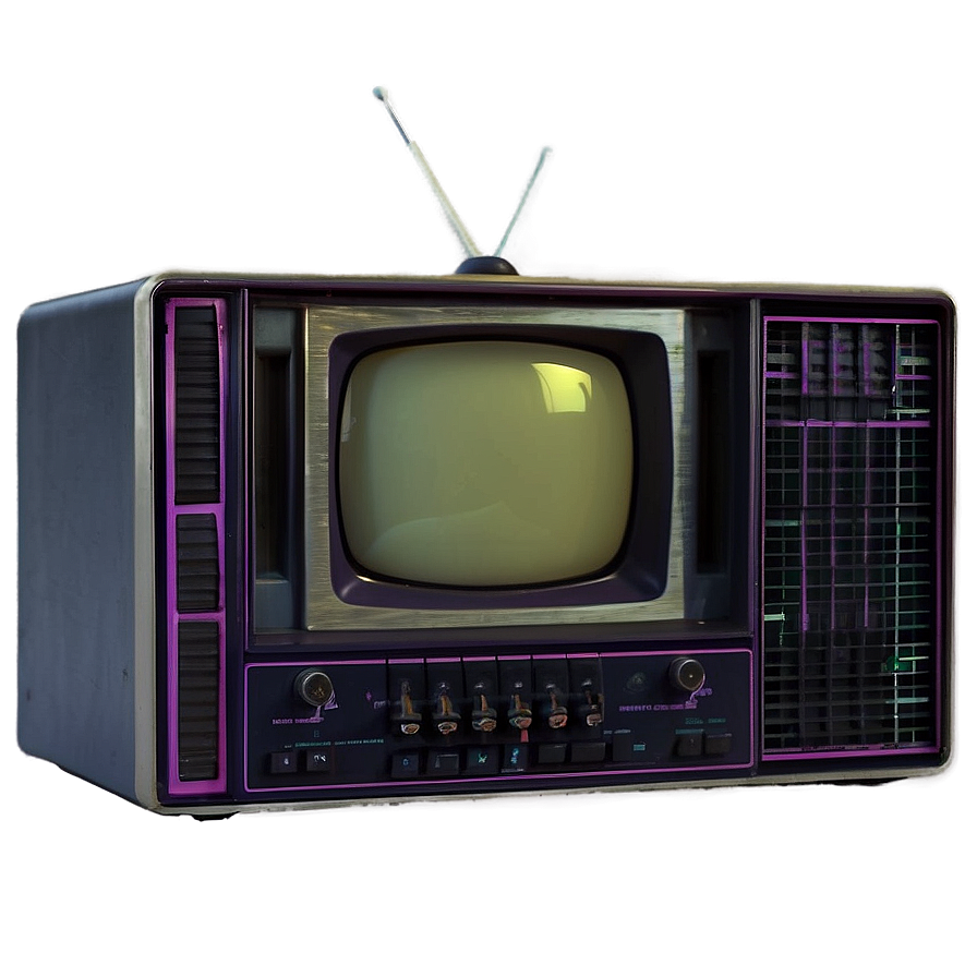 Vintage 80s Tv Graphics Png Cdb PNG