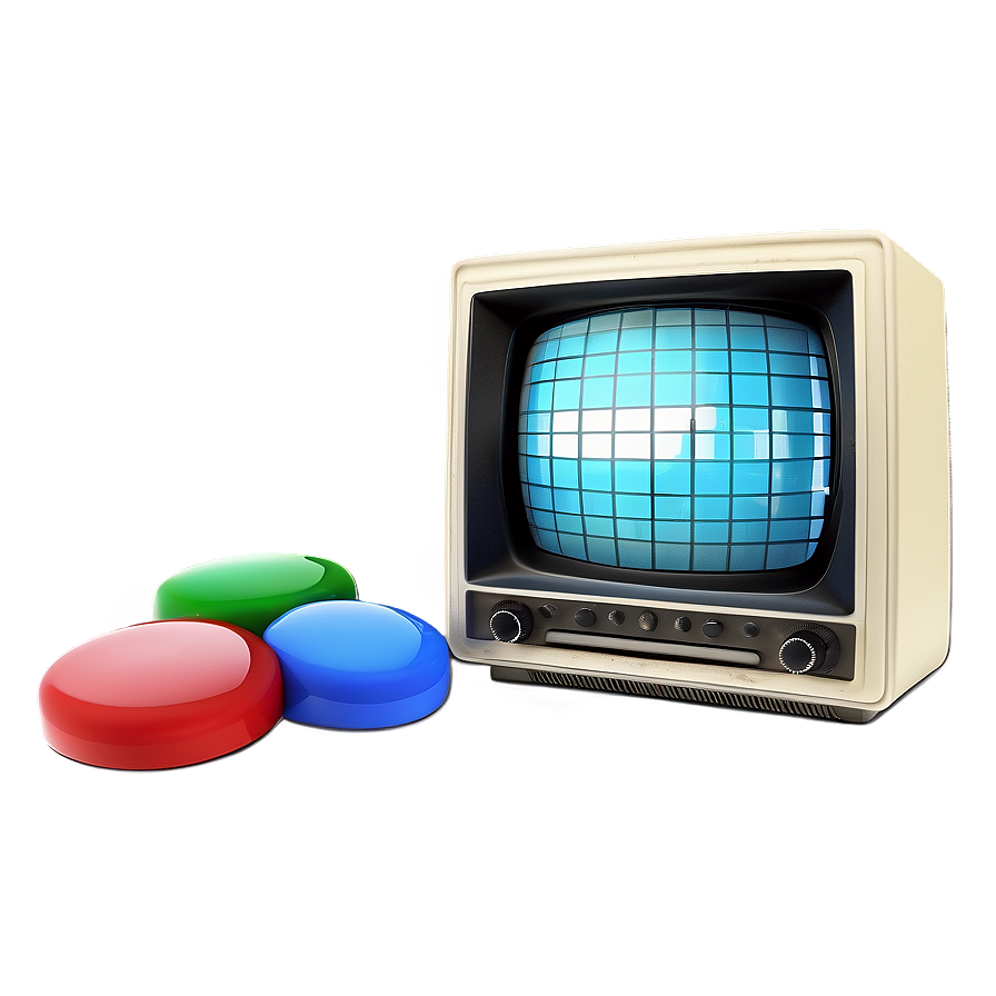 Vintage 80s Tv Graphics Png Pto1 PNG