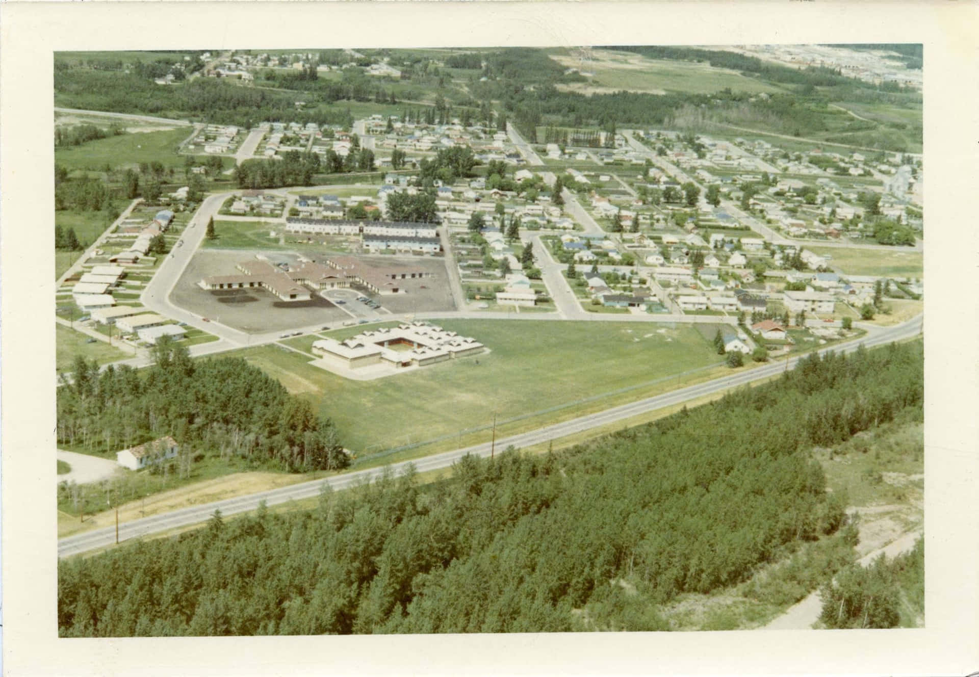 Vintage Aerial View Red Deer Canada Wallpaper