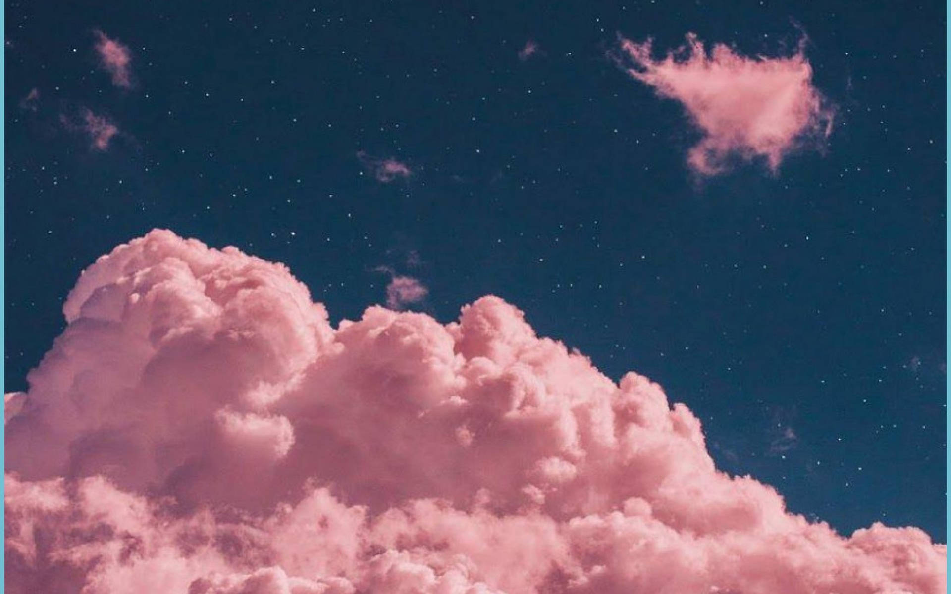 Vintage Aesthetic Clouds Starry Sky Background