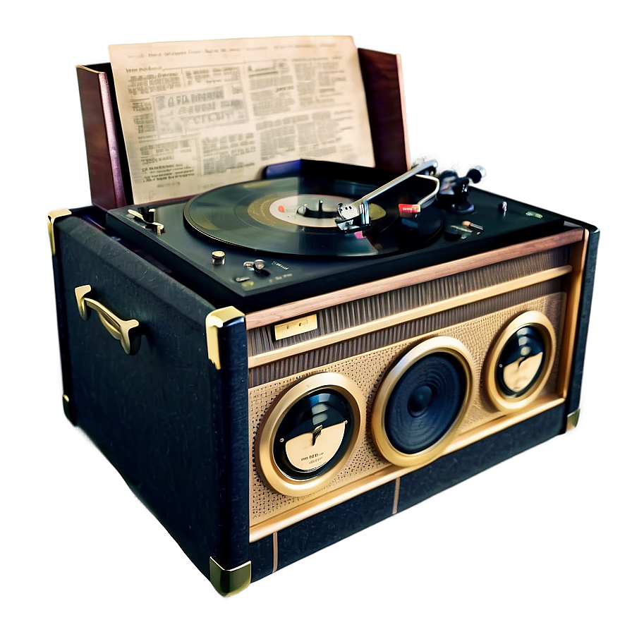 Vintage Aesthetic Record Player Png Bgg65 PNG