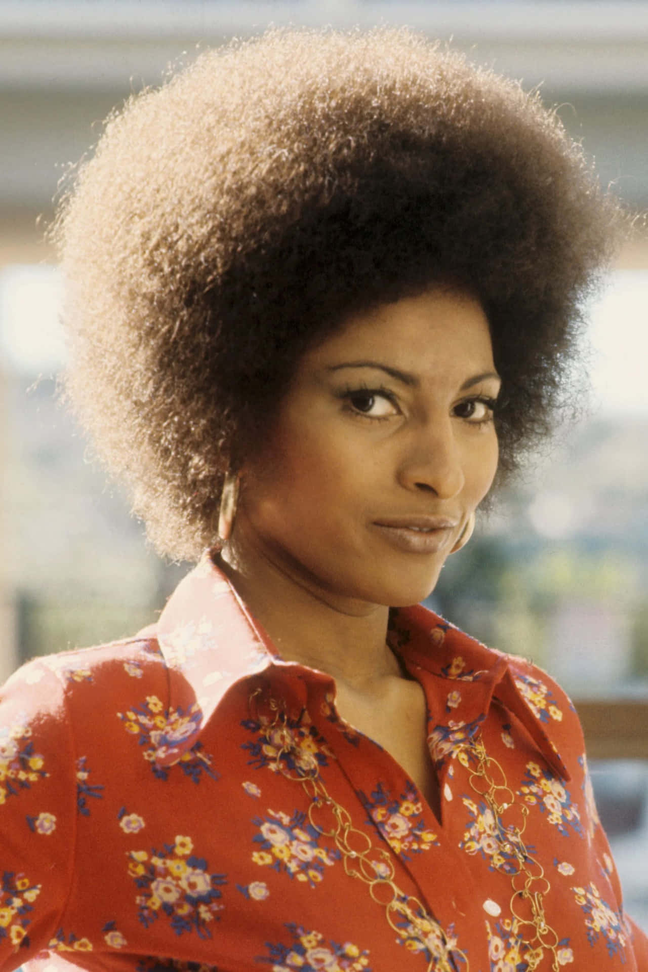 Vintage Afro Hairstyle Woman Wallpaper