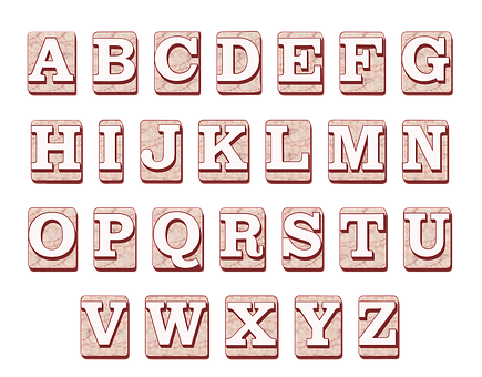 Vintage Alphabet Blocks PNG