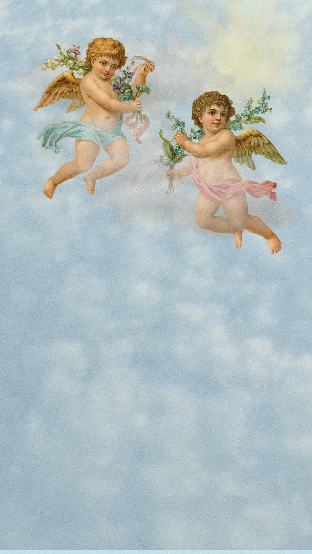 A Vintage Angel With Grand Wings Wallpaper